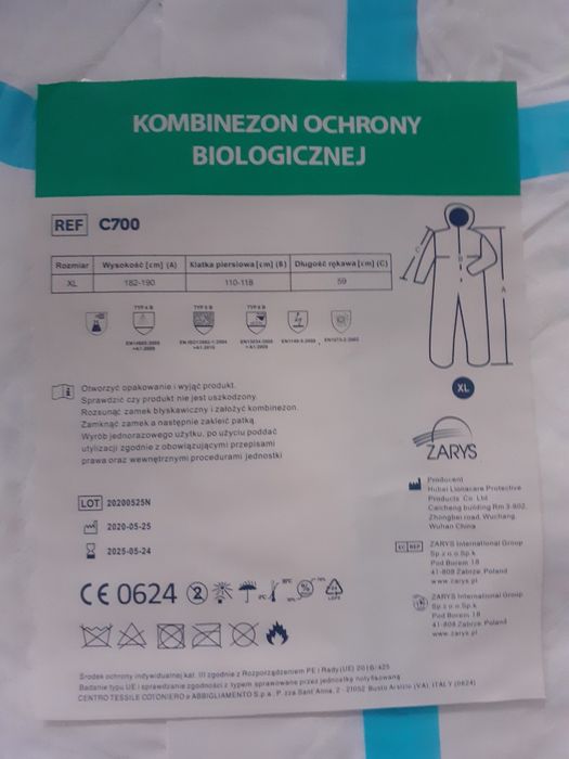 Zestaw 4 kombinezonow