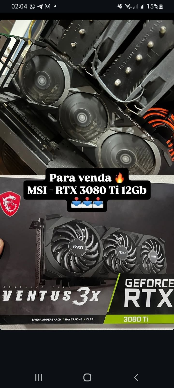 RTX 3080 ti gaming msi X trio 12gb