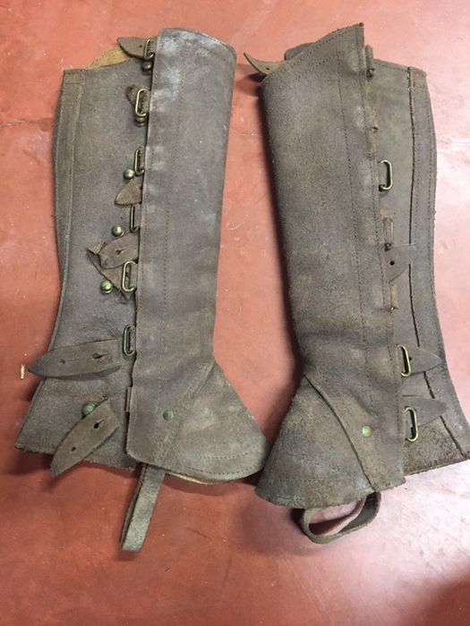 Polainas de couro para equitaçao