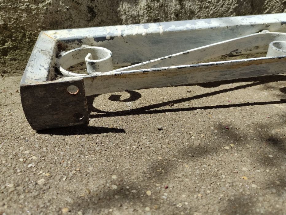 Corrimão de ferro forjado de canto