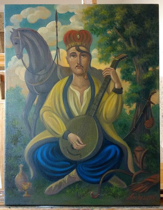 "Козак Мамай" картина маслом.