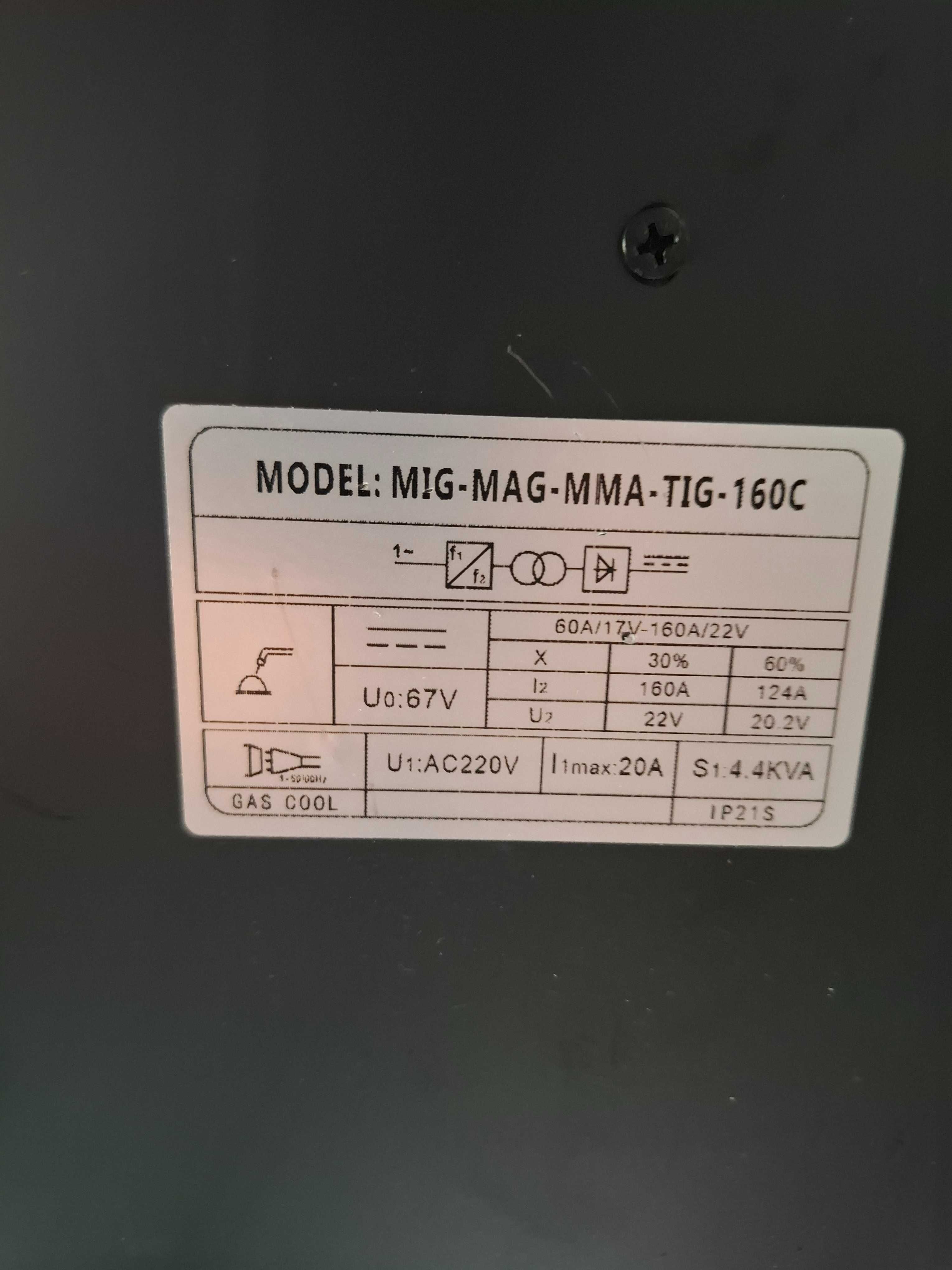 Wielofunkcyjna spawarka Hancaner 4 w 1 MIG MMA MAG TIG-160C