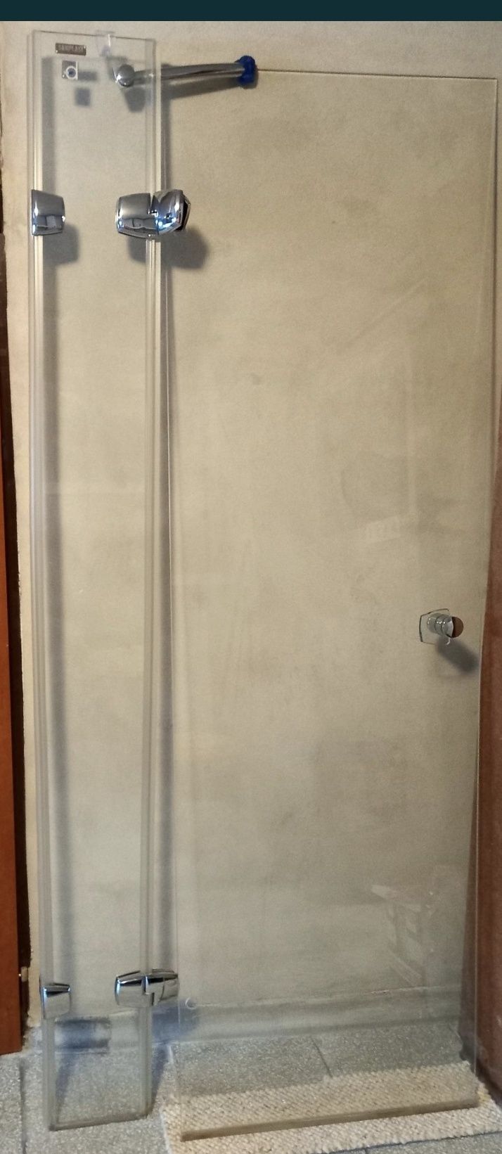 Drzwi do prysznica/szkło hartowane  80x183 łamaneSANPLAST