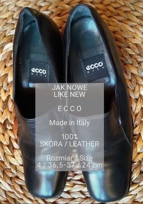 ECCO  Duńskie super wygodne damskie buty, 100% Skóra, Roz. 36,5-37