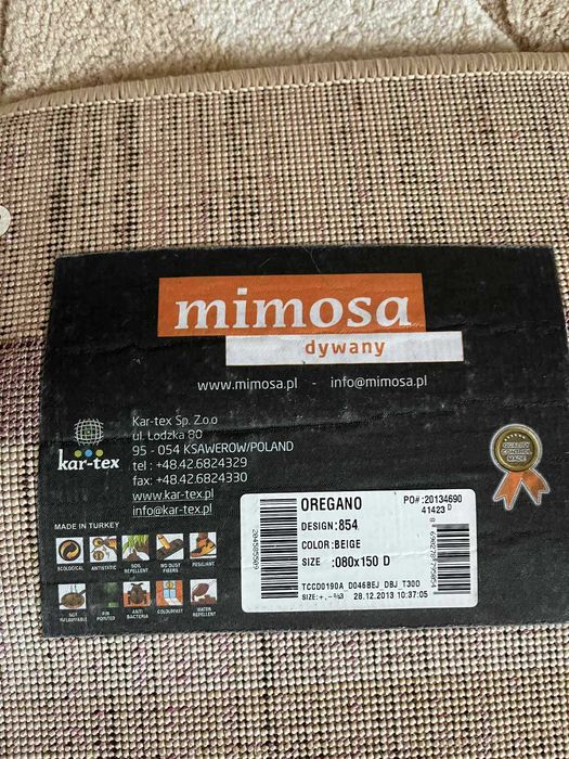 Dywan 200x300 i dywanik 80x150 beż