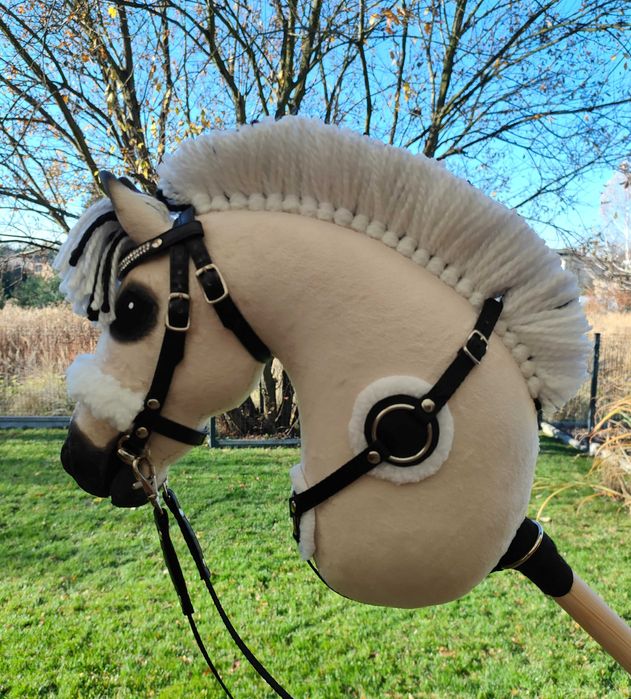 Konik Hobby Horse Fiord A4 ręcznie szyty z minky,zestaw z ogłowiem #34