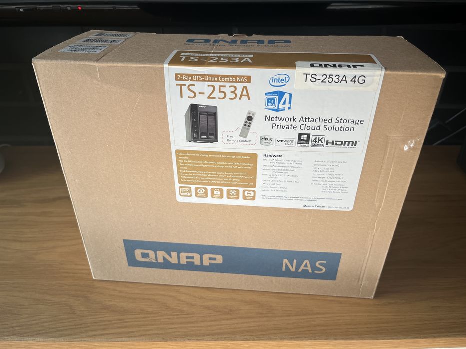 QNAP TS-253A NAS 2x4TB SATA + 8 GB RAM – Rozbudowany zestaw