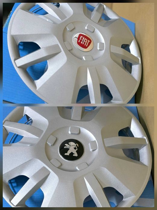 Pack 4 Tampões Auto-Caravanas / Comerciais Fiat / Peugeot 15" - Novos