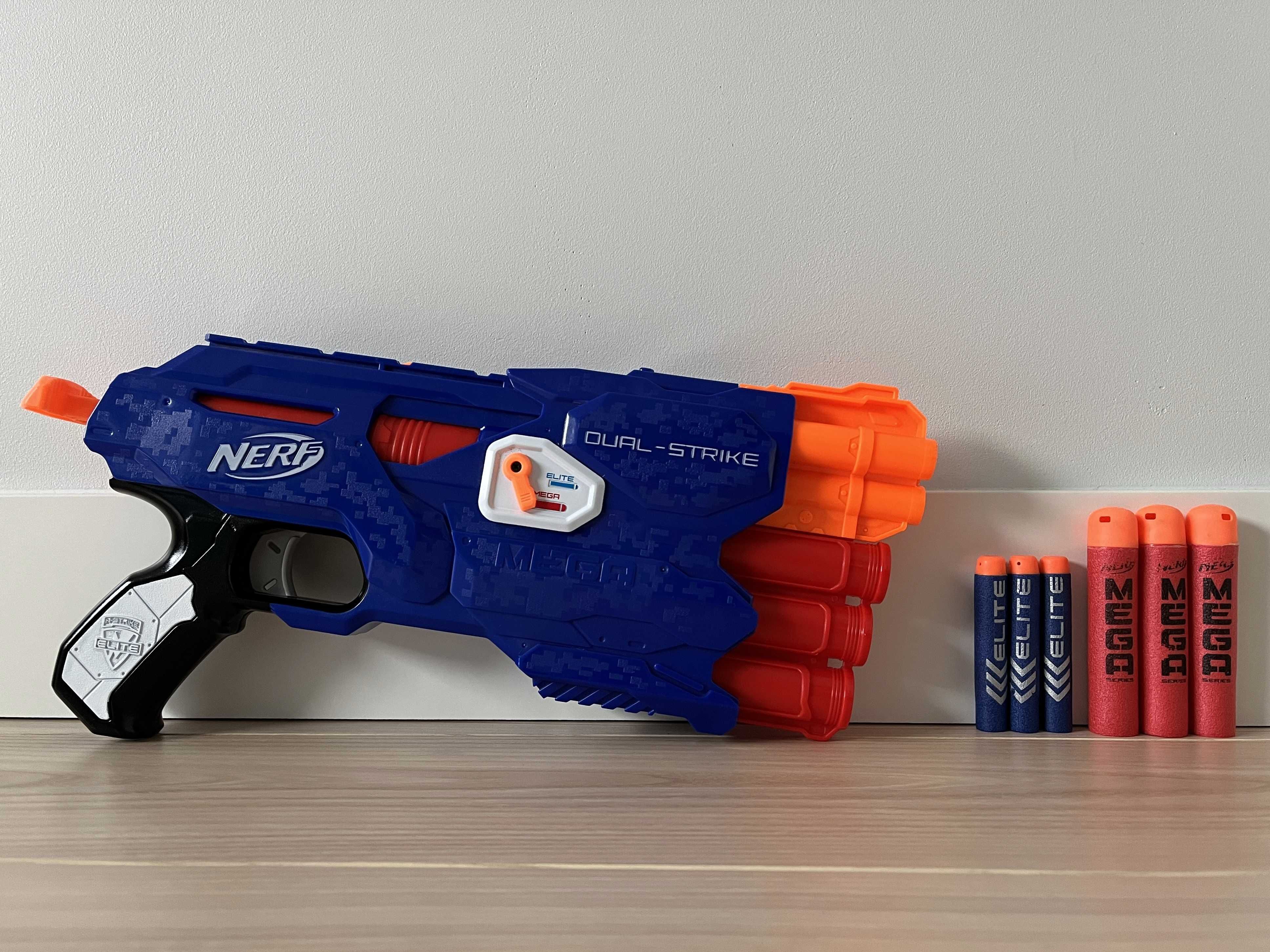 ***NERF***Pistolet wyrzutnia DUAL STRIKE***J.NOWY***