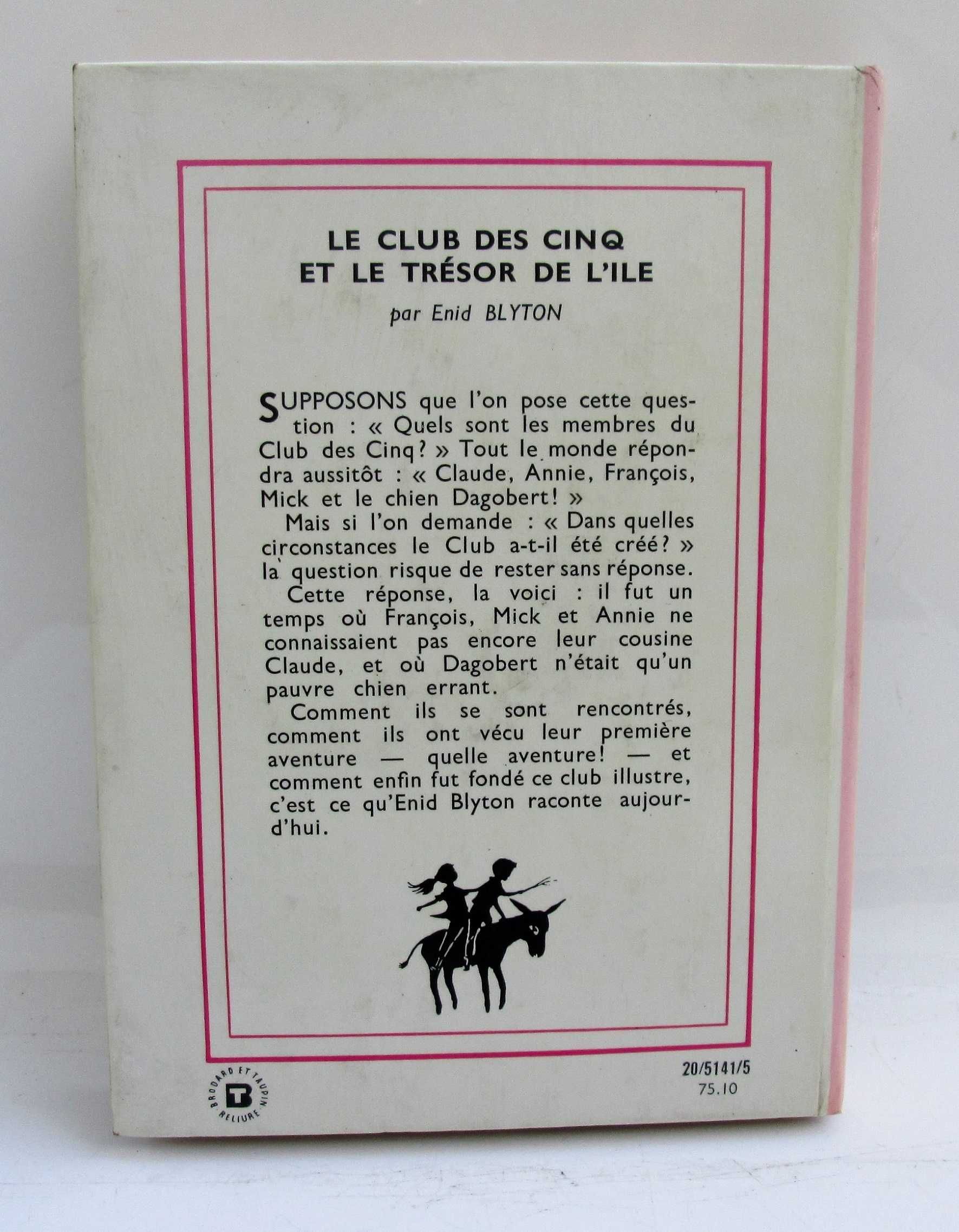 Le Club des 5 et le trésor de l’île, Enyd Blyton 1975