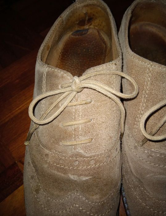 Sapatos de pele couro genuíno 36, com atacador, Vintage