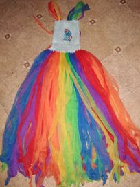 Sukienka pony rainbow dash roz 134-140