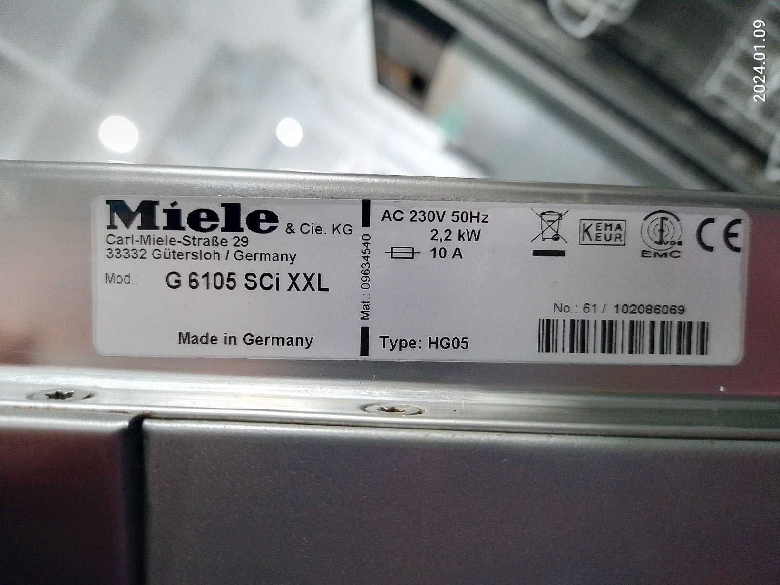 Посудомоечная машина Miele G 6105 SCi XXL ширина 59,8см 14 компл  А++