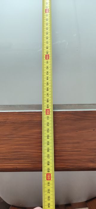 Mesa de sala madeira e vidro 160x100 com 6cadeiras novas