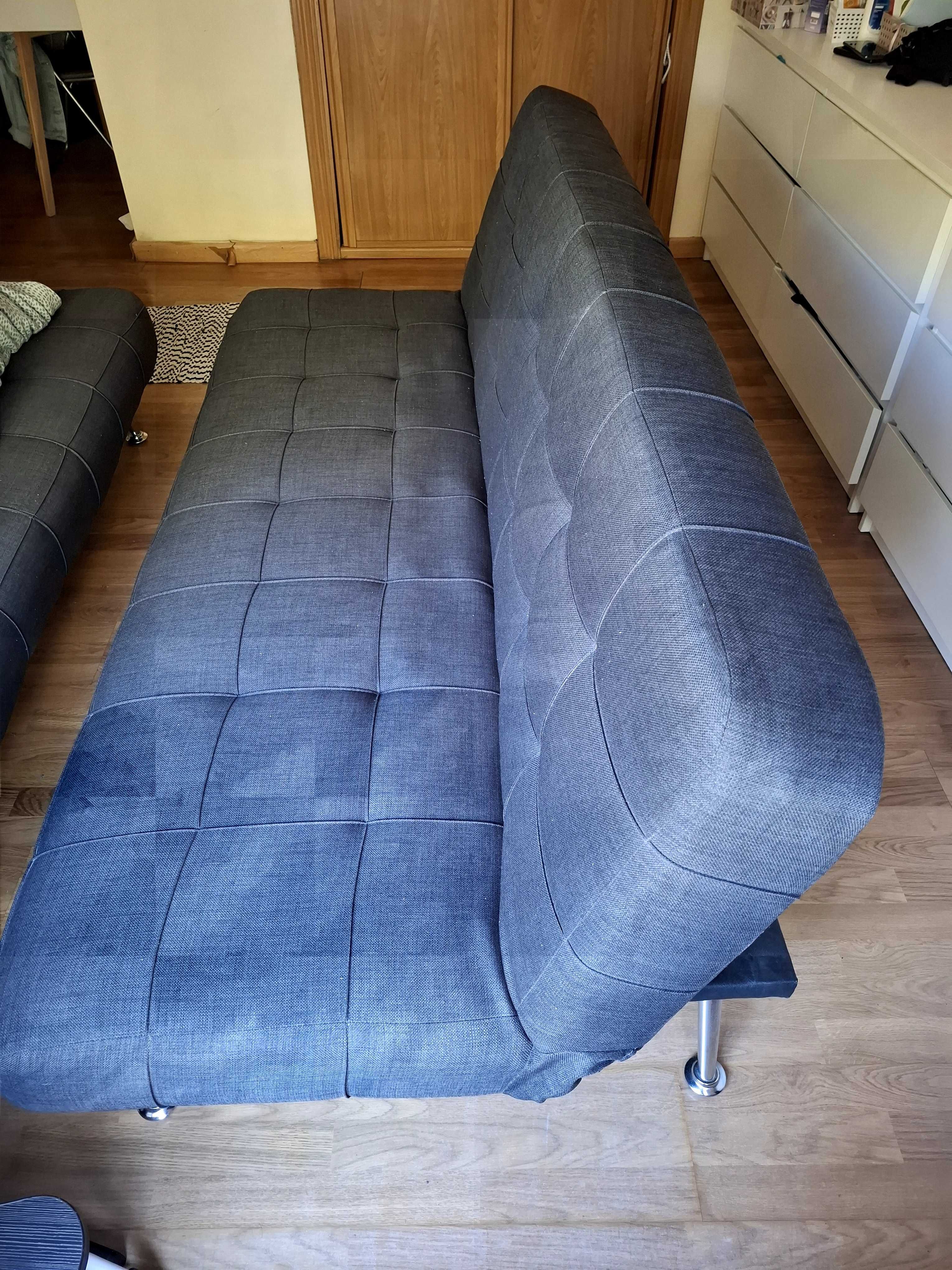 Sofá-cama cinzento NOVO