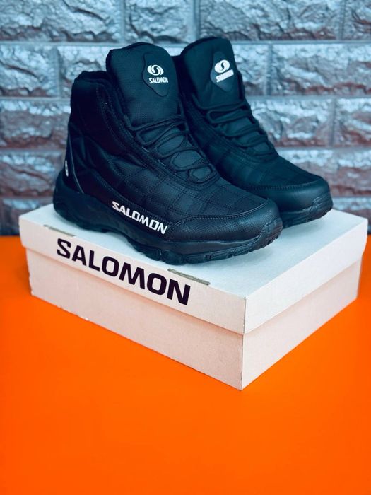Ботинки Salomon на зиму мужские /черные ботинки Саломон до минус -30