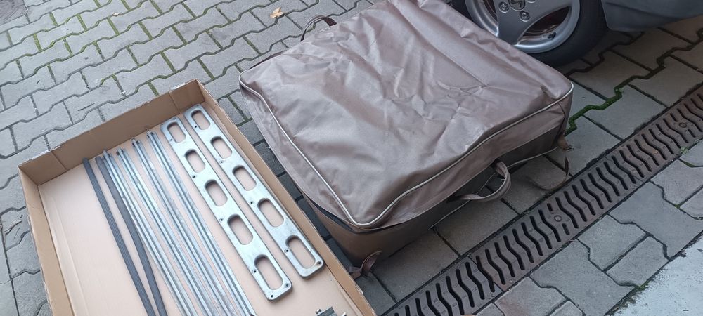 Fiat 126p 125p polonez bagażnik dachowy + neseser oryginalny zestaw