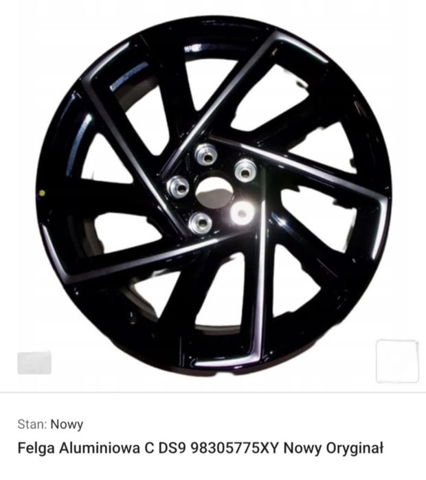 Felga aluminiowa Citroen  DS3 19' 8J,  jedna sztuka
