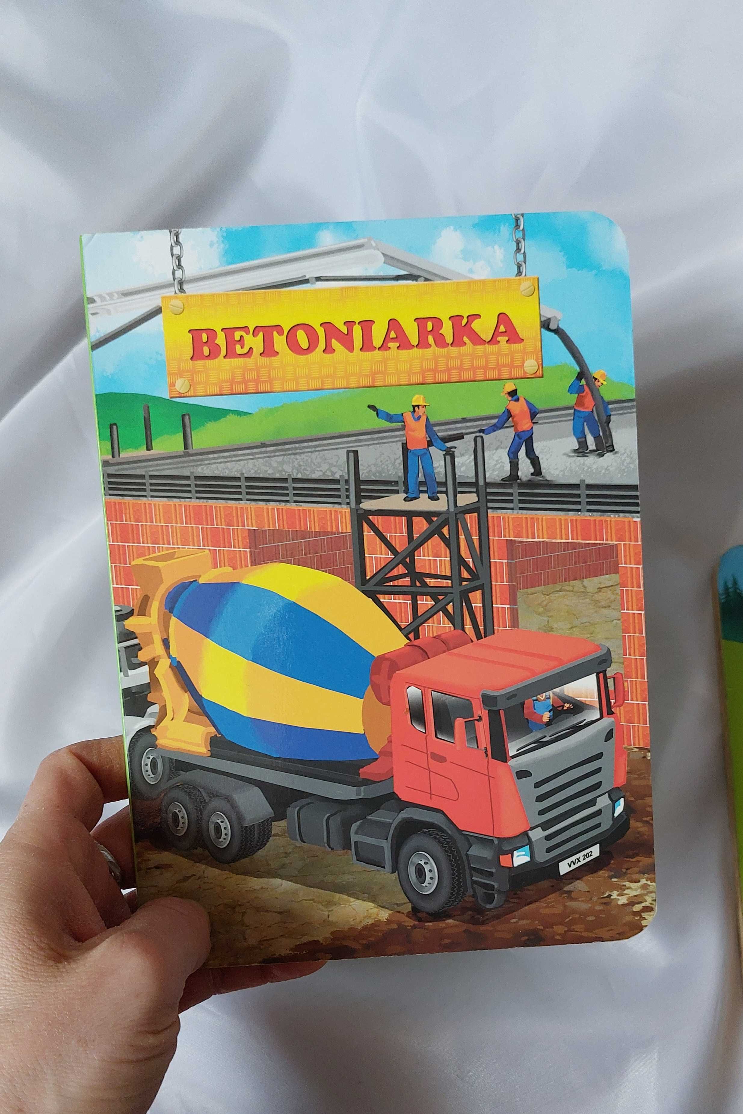 Ksiazka Betoniarka Koparka sztywne karty dla chlopca maszyny budowlane