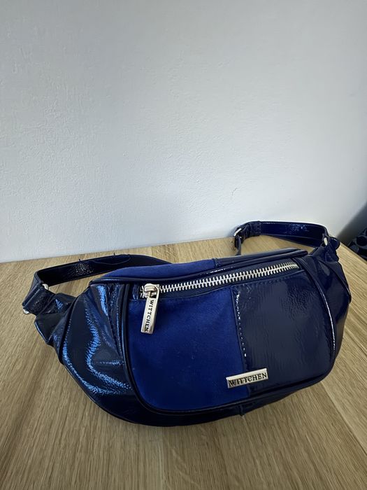 Nerka wittchen skórzana granatowa