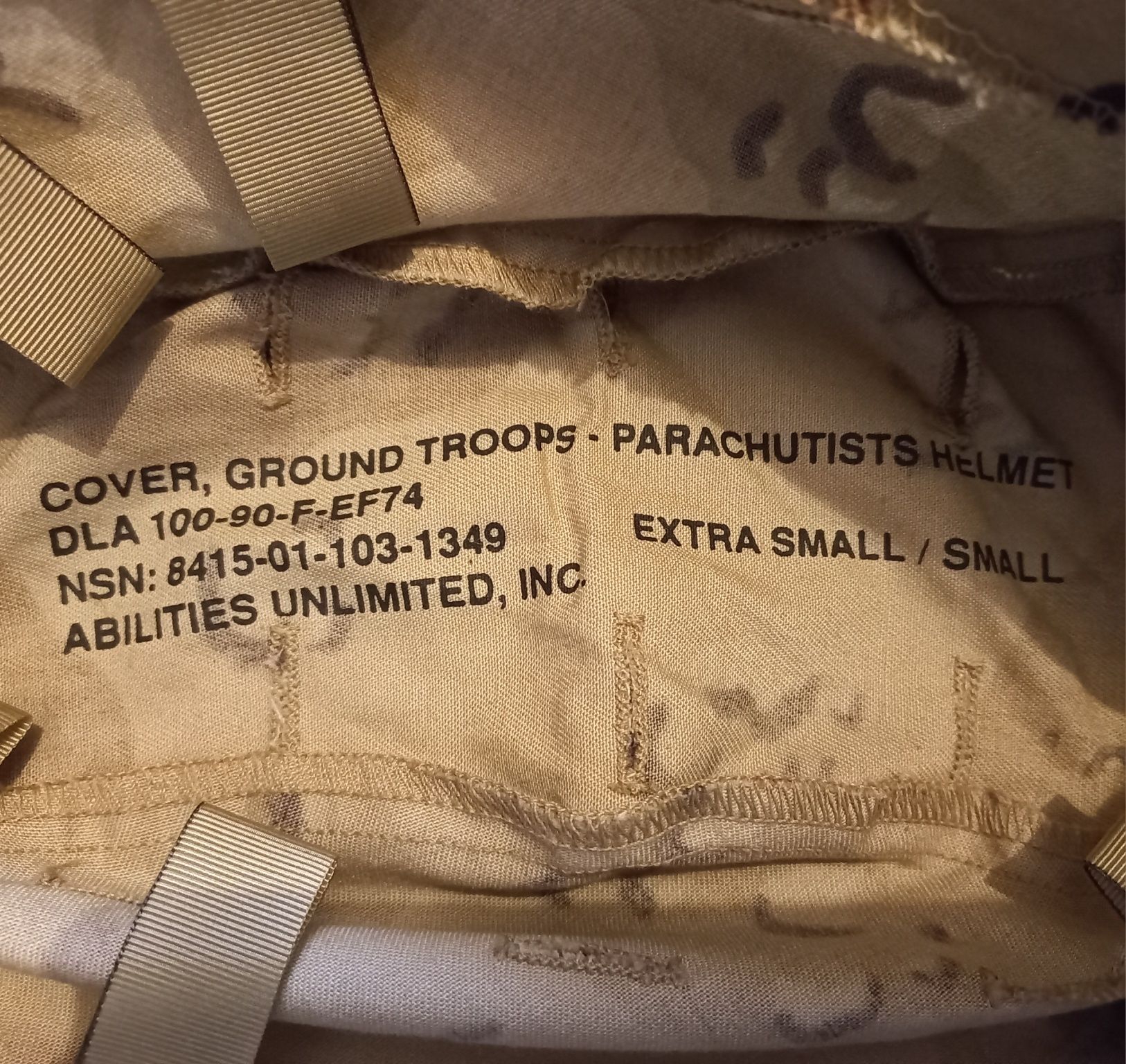 Pokrowiec na hełm US PASGT Helmet Cover Desert 6 Color Camouflage XS/S