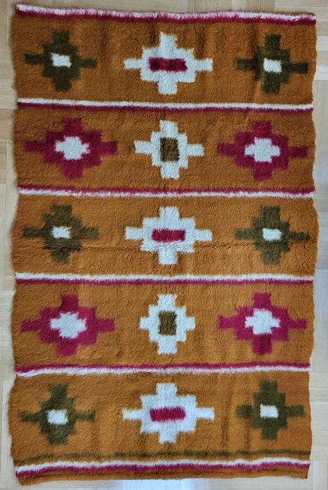 kilim czysta wełna pled Cepelia gobelin bez wad ideał 200x150cm koc