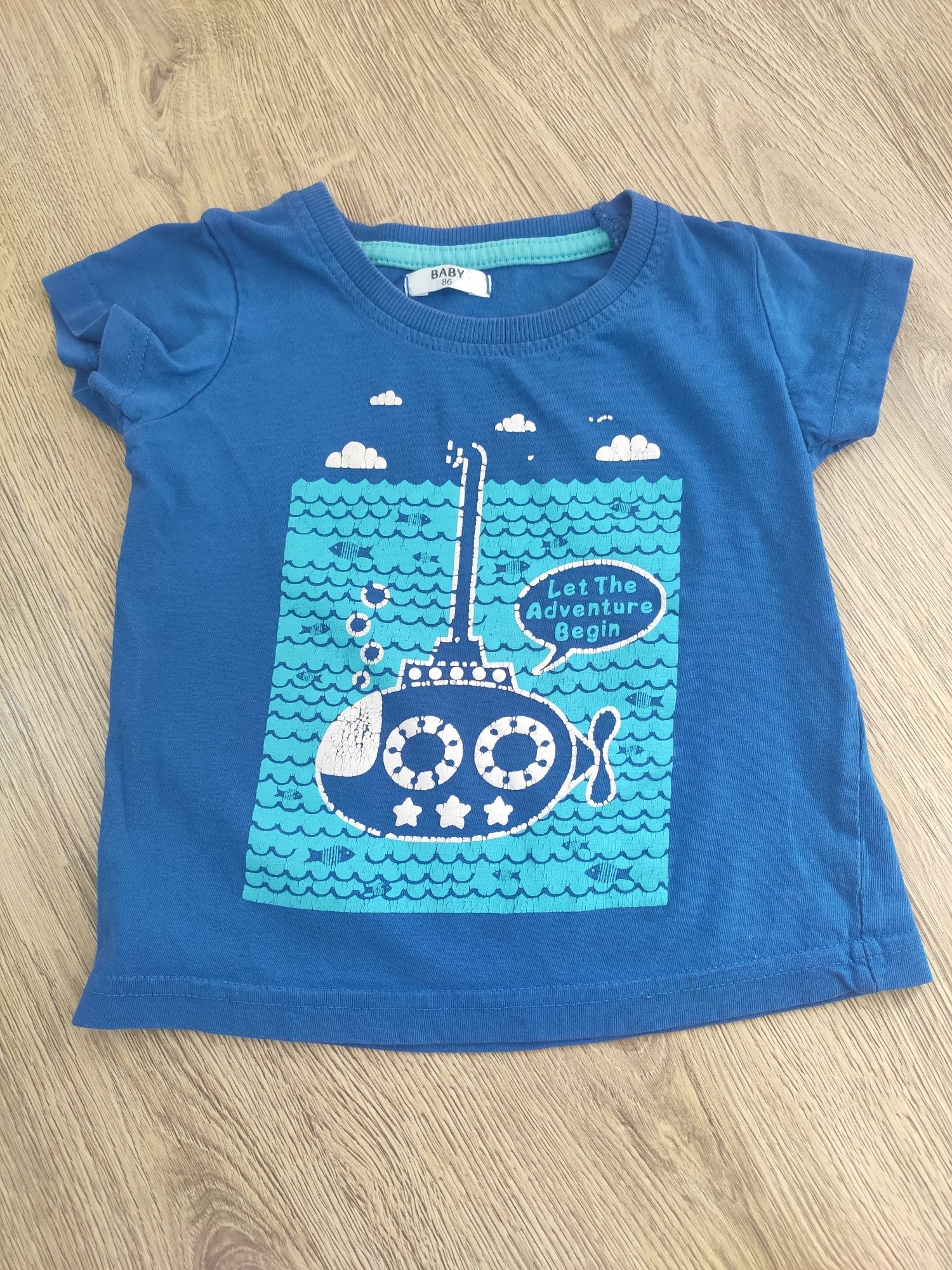 Koszulka T-shirt Pepco chłopiec lato 86 morskie