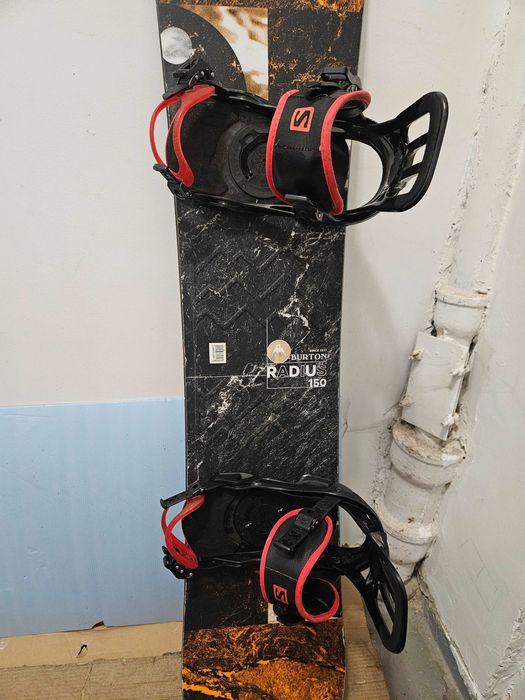Deska snowboardowa Burton 150cm plus wiązania Salomon
