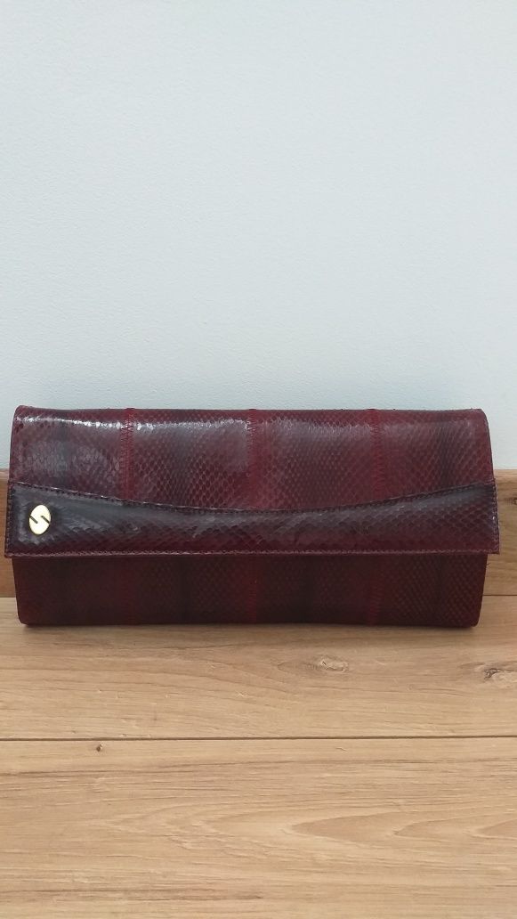 WĄŻ Bottega Veneta styl Mała oryginalna luksusowa skóra węża torebka