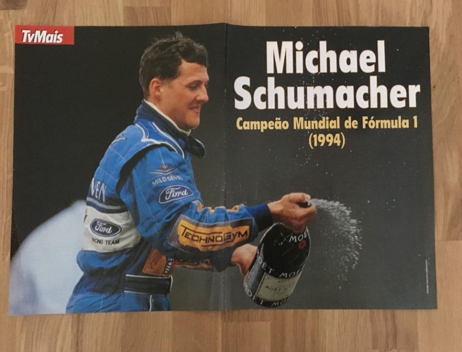 Posters Fórmula 1 - Schumacher, Hill, Vileneuve e Lamy ANOS 90