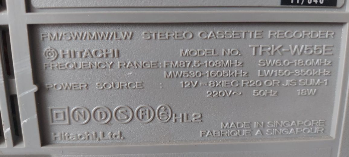Hitachi trk W55E. Toshiba