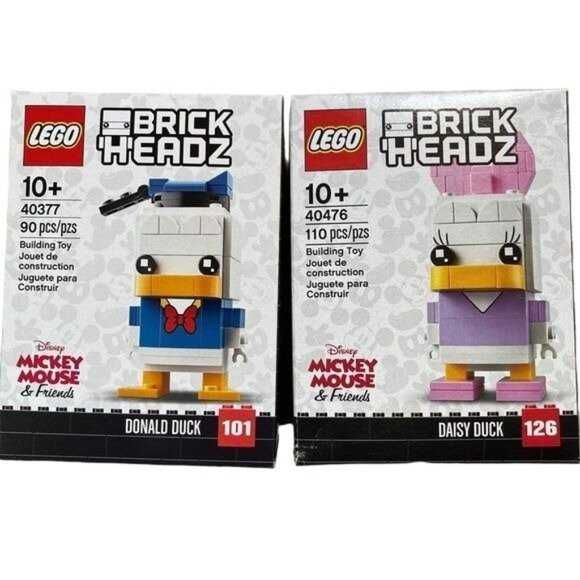 Dwa zestawy LEGO Brickheadz: Daisy i Donald | LEGO 40476, LEGO 40377