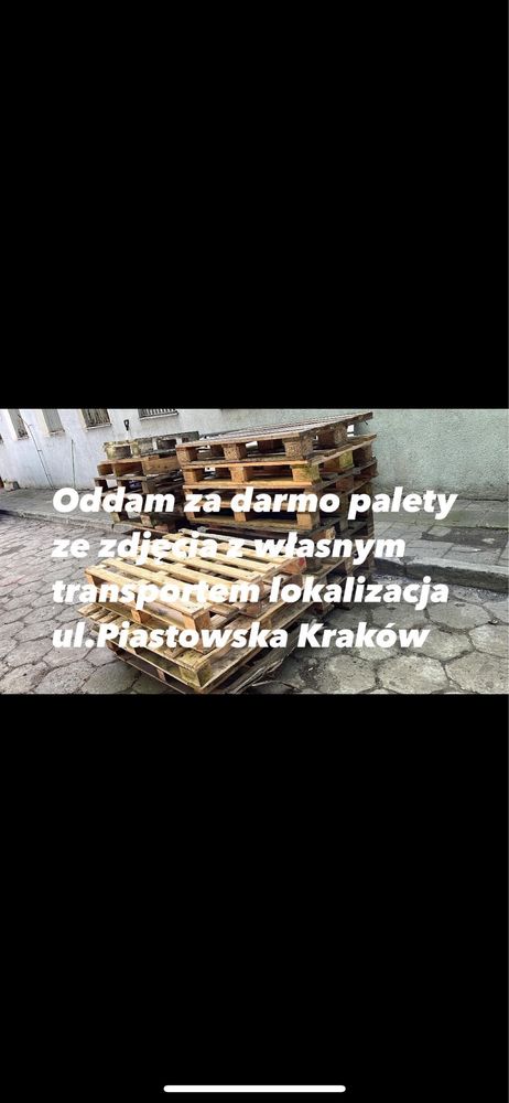 Palety ze zdjecia oddam za darmo