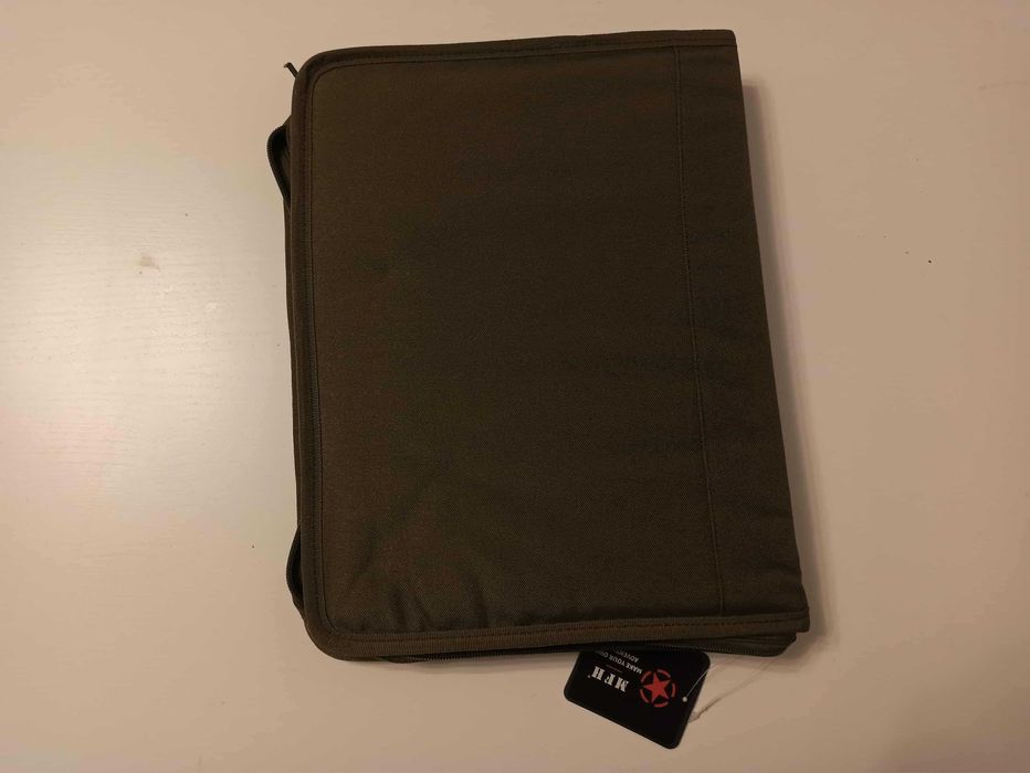 Etui notes organizer na dokumenty pokrowiec wojskowy zielony olive MF