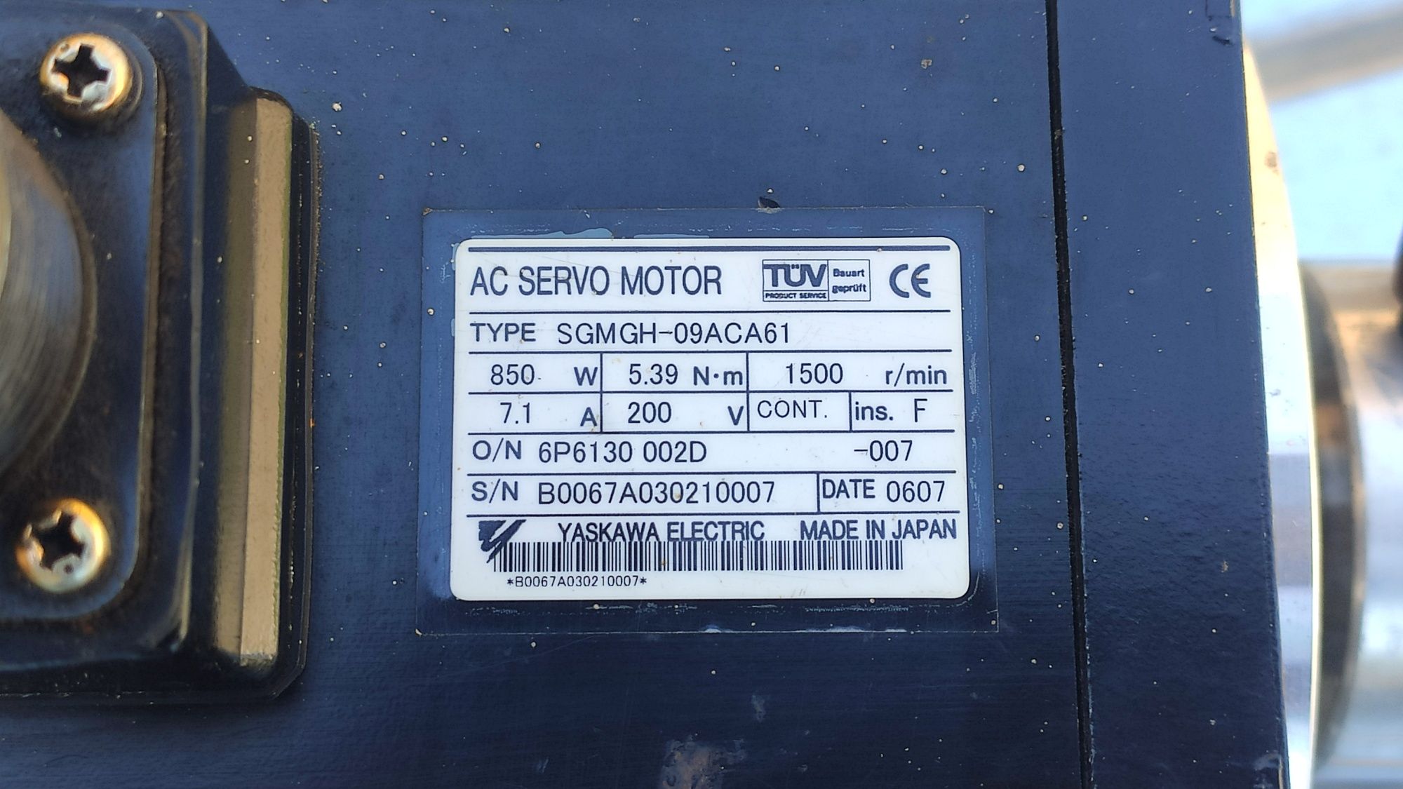 AC Servo Motor SGMGH-09ACA61