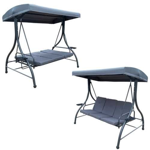 Huśtawka Ogrodowa/Tarasowa Bujana Wolnostojąca Z Daszkiem Leżanka