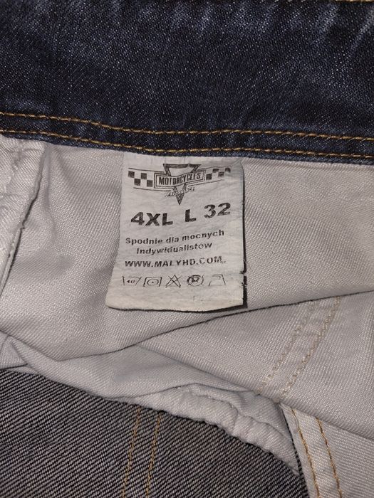 Spodnie motocyklowe męskie 4xl  L 32 jeansy solidne mocne Malyhd dzins