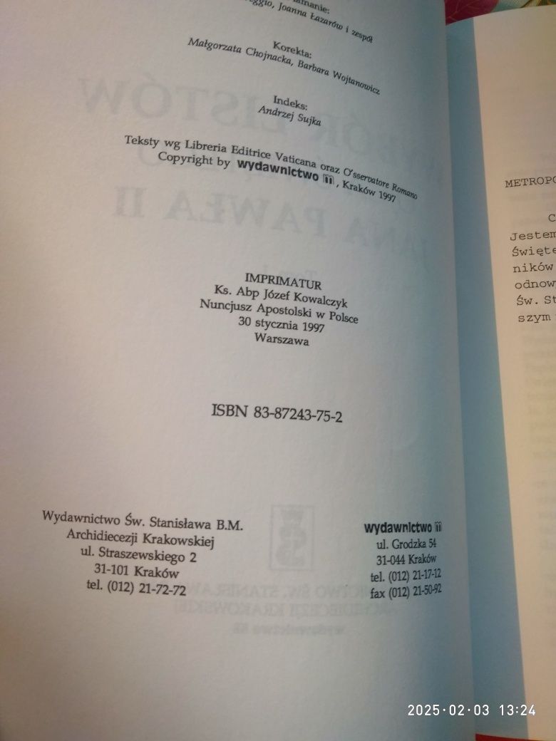 Wybór Listów Ojca Świętego Jana Pawła II