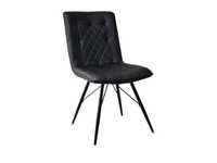 Krzesło dsw czarne eco skóra nogi metalowe czarne