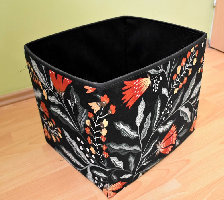 Pojemnik składany IKEA, 33x38x33 cm, pudełko z materiału, stan dobry