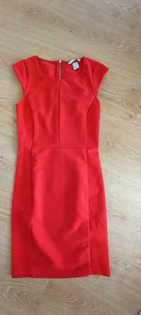 H&M czerwona sukienka 34