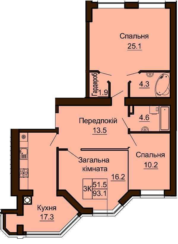 Продам 3к квартиру 93 м2   Софія Нова(метро Теремки) є розстрочка