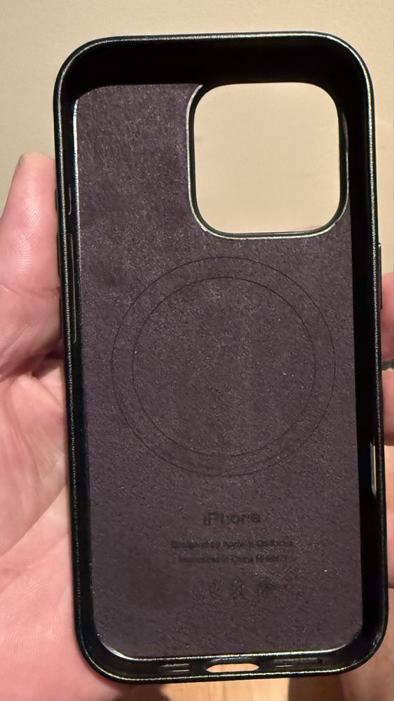 capa em couro para iphone 16 pro original
