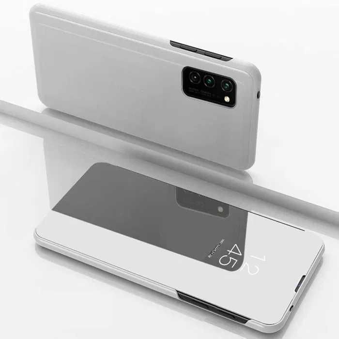 Etui z klapką Huawei P40 Lite E,- Clear View Case Silver