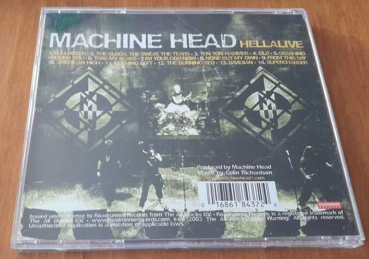 MACHINE HEAD - Hellalive - cd first press