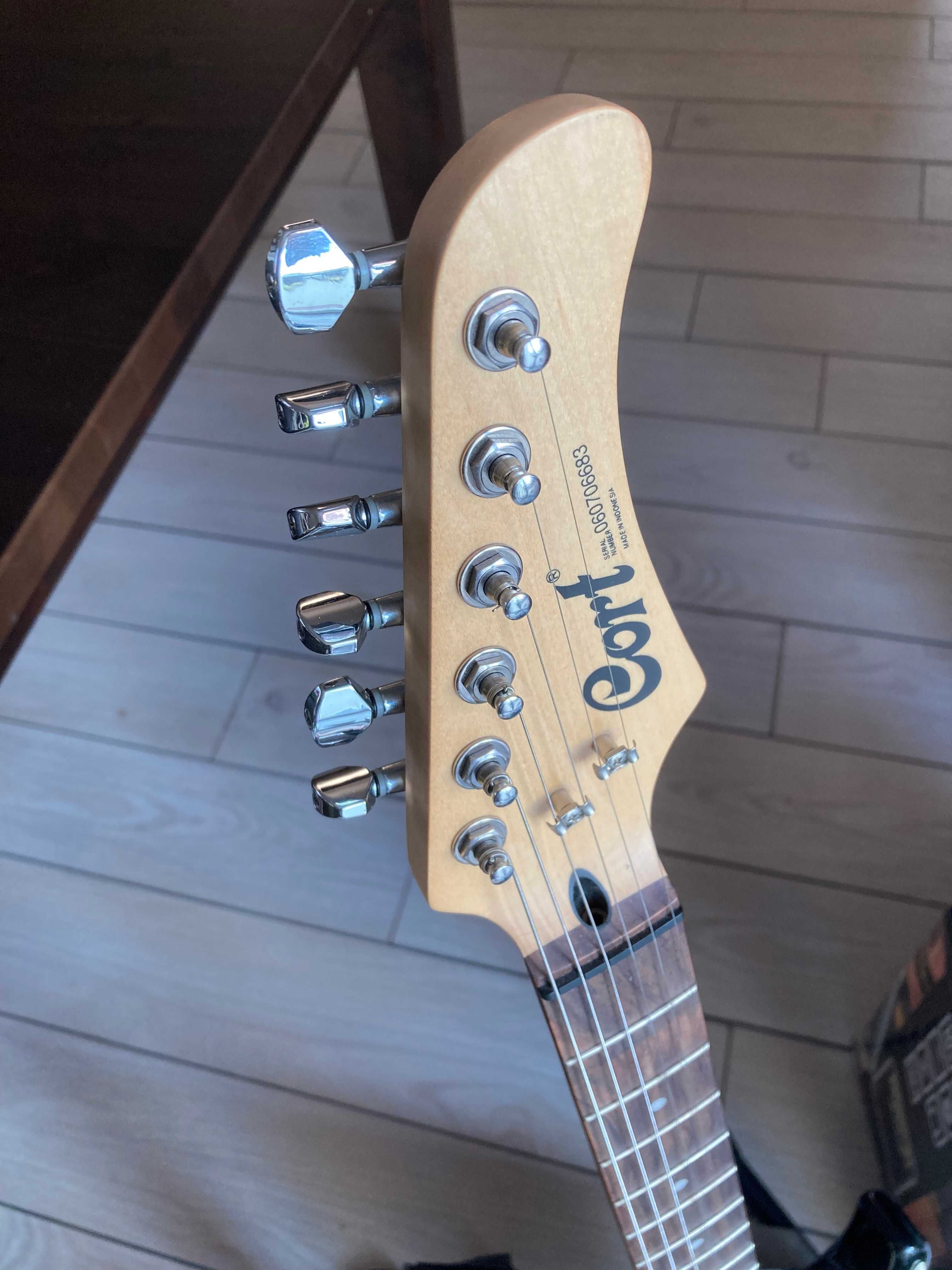 Gitara elektryczna Cort + Marshall + stojak + pokrowiec - idealny stan