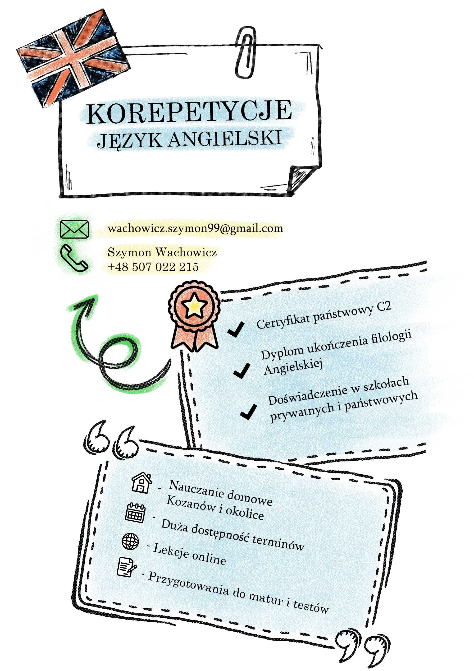 Korepetycje z języka angielskiego