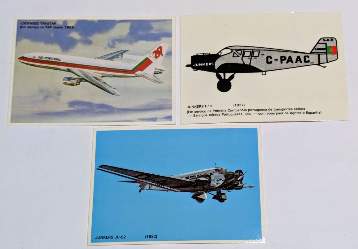 Calendários Aviões TAP e JUNKERS, iniciativa da célula da TAP 1986