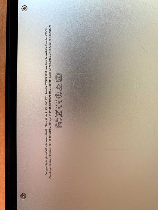 Ноутбук Apple a1466/ core i7 1,7ghz/ ram8gb/ ssd256gb/ intel hd5000
