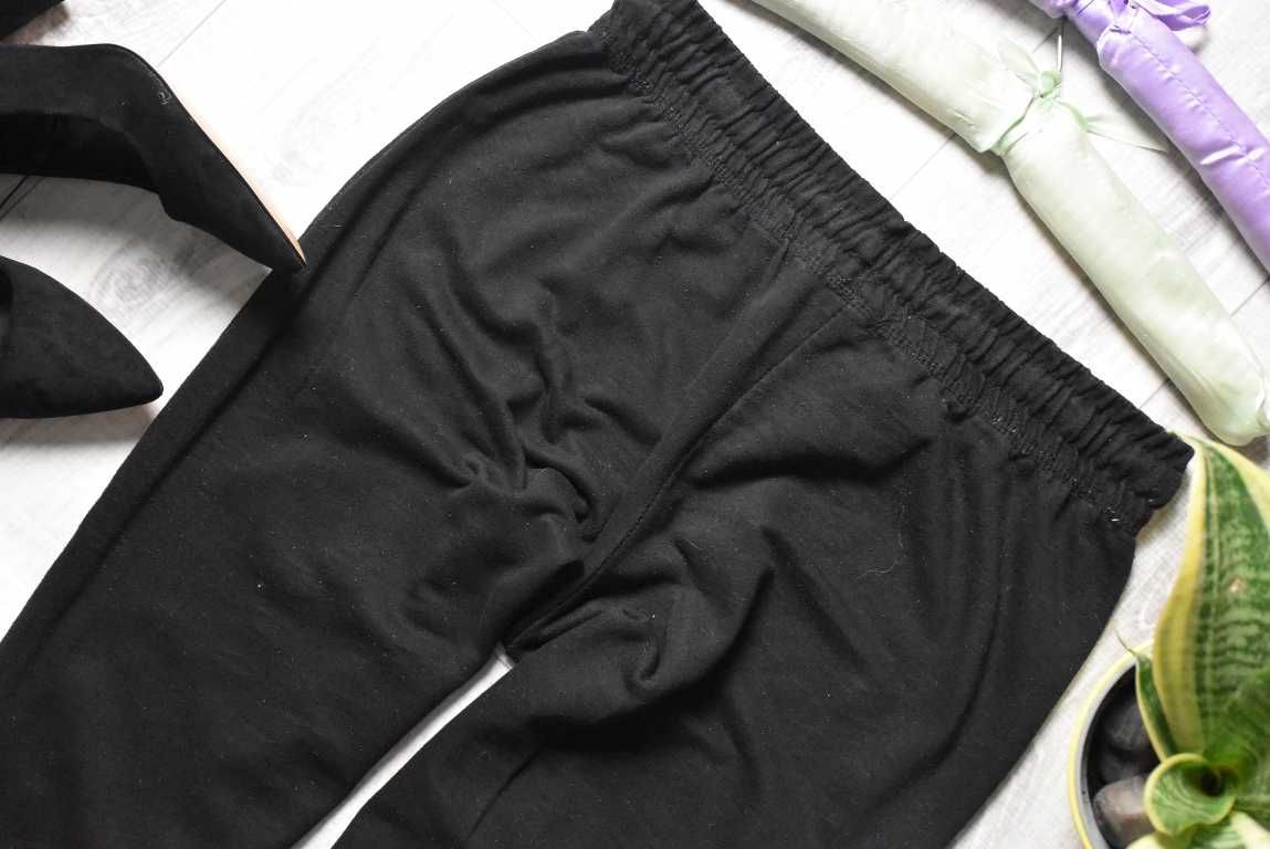 *Pep&Co* spodnie dresowe czarne 7/8 joggery wysoki stan_38